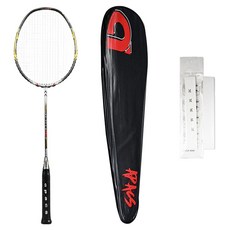 APACS Slayer 88 第三代選手用羽球拍 金屬銀深綠色 + 含穿線 + 球拍套 + 握把布套組, 1套, 單一商品