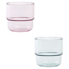 TACKAON 幼兒用Ecozen透明杯 200ml x 2入組, 1套, 粉紅色, 薄荷綠