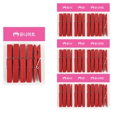 Uniart 1200 木製夾 特大, 10個, 紅色
