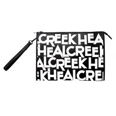 Heal Creek 字母設計高爾夫球袋手拿包, 1個, 全黑