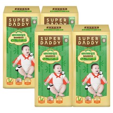SUPER DADDY Nature Mild 竹纖維黏貼型紙尿褲 男女通用, 新生兒用(NB), 160張