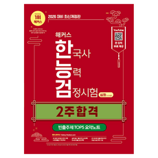 history hackers 2026 韓國史能力檢定測驗 進階(1·2·3級) 2週合格 + 頻出主題 TOP 5 摘要筆記