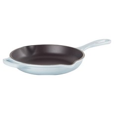 LE CREUSET Signature 傳奇鑄鐵平底鍋 海岸藍, 20cm, 1個