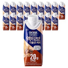 하이뮨 프로틴 밸런스 액티브 더블샷 커피 드링크믹스 RTD, 250ml, 18개