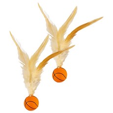 超彈力逗貓羽毛彈力球 籃球, 紅色, 2個