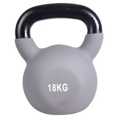 AD-ROCKET KettleBell 頂級鑄鐵 軟壺鈴, 1個, 灰色, 18kg
