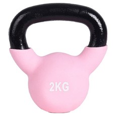 AD-ROCKET KettleBell 頂級鑄鐵 軟壺鈴, 1個, 粉色, 2kg