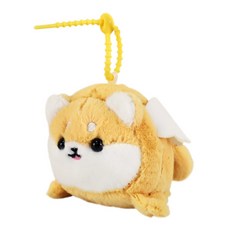 珠友文化 搖尾巴吊飾, 狗狗 白色 + 棕色, 1個