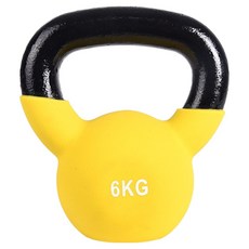 AD-ROCKET KettleBell 頂級鑄鐵 軟壺鈴, 1個, 黃色, 6kg