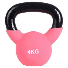 AD-ROCKET KettleBell 頂級鑄鐵 軟壺鈴, 1個, 玫紅色, 4kg