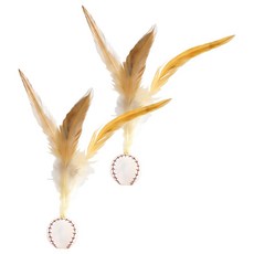 超彈力逗貓羽毛彈力球 棒球, 2個, 白色