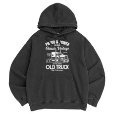 ILLUSO 男女通用 600G 顏料染老卡車連帽T恤