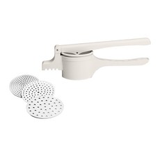 GHIDINI 壓柄搗泥器 附3種孔徑濾盤 米灰色, 1個