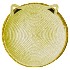 藤編貓窩棉繩四季通用貓抓板, 1個, 白金色