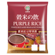台灣榖堡 台灣公司貨 紫米紅豆堅果飲, 30g, 10個裝, 1組