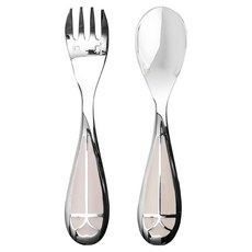 Christofle 嬰兒用 Talisman 湯匙組 13 x 2.5 cm, 1套, 銀色 + 象牙白, 湯匙 + 叉子