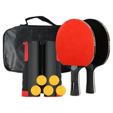 搏仕卡 訓練用桌球拍 2入 + 桌球 5入 + 桌球網 + 球袋組合, 1套, 單一商品