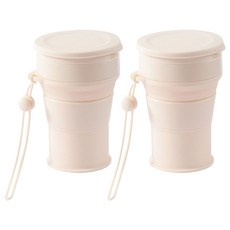 Mindea 食品級矽膠折疊杯 350ml, 2個, 白色