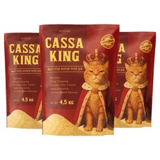 페슬러 카사킹 고양이 카사바 모래, 4.5kg, 3개, 무향