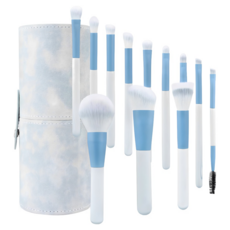 MAANGE 瑪安格 化妝刷具12件組 附攜帶型收納桶, 藍色, 1個