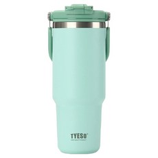 TYESO 泰碩 提手保溫杯 33#C款, 薄荷綠, 900ml, 1個