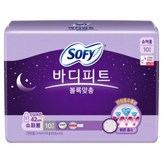 바디피트 쏘피 볼록맞춤 생리대날개형, 슈퍼롱, 10개입, 1개