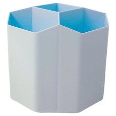 굿썸 실용적인 5단 필통 360도회전 필기구 정리함 11.5 x 11.5 x 12 cm 350g, 라이트블루, 1개