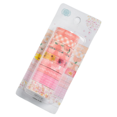 Beneble DIY 裝飾 手帳裝飾 紙膠帶 9款套組, 1套, 可愛蜜桃