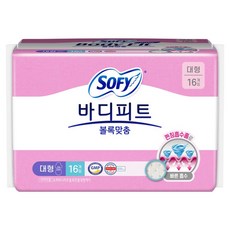 바디피트 볼록맞춤 생리대 날개형, 대형, 16개입, 1개