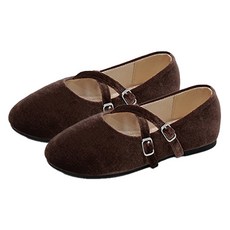 CHAAKAN 女童用羅歇交叉綁帶瑪莉珍平底鞋 PMFBR3h538