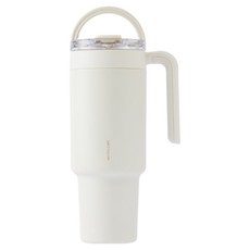 Metro Cafe 陶瓷頂部提把隨行杯, 象牙白, 1.2L, 1個