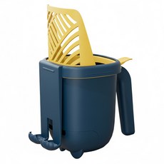 2合1垃圾桶貓砂鏟, 1個, 黃藍色