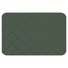 B plus 石板紋系列 30秒瞬吸 軟式珪藻土吸水地墊, 1個, 森林綠