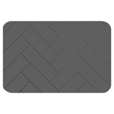 B plus 瑪思特 30秒瞬吸 石板紋系列 軟式珪藻土吸水地墊, 礦岩灰, 1個