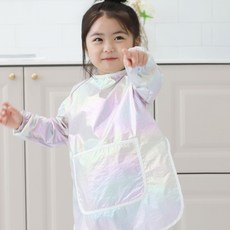 BEBE CHOUETTE 兒童用韓國產防水美術圍裙頭巾組