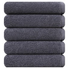 COTTON LIVING 飯店毛巾 200g 純棉, 深灰色, 5個