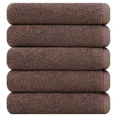 COTTON LIVING 飯店毛巾 200g 純棉, 棕色, 5個
