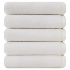 COTTON LIVING 飯店毛巾 200g 純棉, 白色, 5個