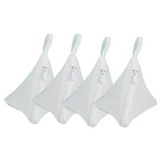 Sasolab 白色拉鍊洗衣袋, 4個, 全白色