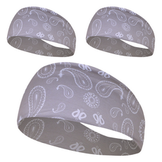 Cashrich 男士運動佩斯利圖案登山健身戶外跑步專用髮帶, 3個, 款式 5