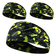 Cashrich 男士跑步運動慢跑自行車登山用吸汗髮帶, 3個, 類型 1