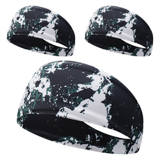 Cashrich 男士跑步運動慢跑自行車登山用吸汗髮帶, 3個, 類型 7