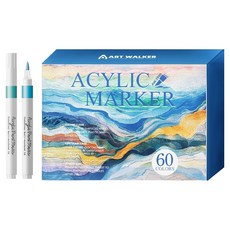 ART WALKER 東亞PMS 軟頭壓克力麥克筆, 1個, 60色