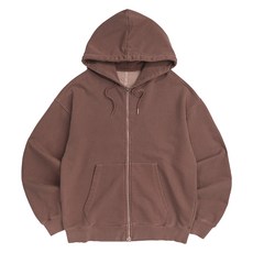 ILLUSO 600G 色素水洗連帽拉鍊外套