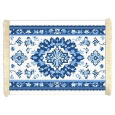 테이아 페르시아풍 빈티지 수술 달린 데스크 마우스 패드 직경 240 x 3 mm, 도안03, 1개