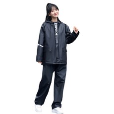 YUNMI 加厚兩件式造型雨衣套裝 防水防風徒步雨衣 機車雨衣 雨褲 無接縫不滲水 彈力袖口不進水 女款