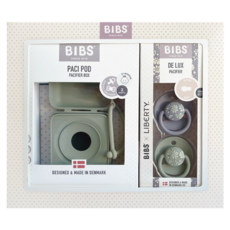 BIBS x Liberty經典印花禮盒組, 0-18m, 1套, 灰綠色