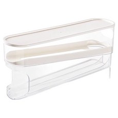 好拾選物 滾動雞蛋收納盒/收納雞蛋盒 透明色 雙層, 1個, 1個裝