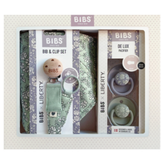 BIBS x Liberty 豪華三件禮盒組, 0-18m, 1套, 灰綠色