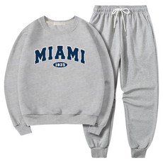 ILLUSO 男女通用 柔軟特厚雙面 MIAMI 1825 大學T 束口褲 運動服 上下套裝